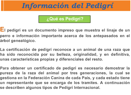 Informacion de pedigri